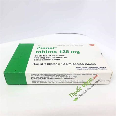 Zinnat Tablets 125mg - Thuốc điều Trị Nhiễm Khuẩn