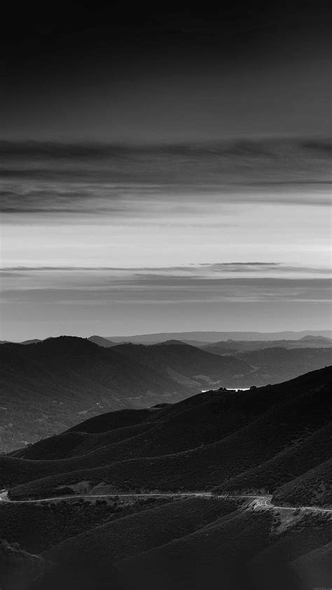Road Curve Mountain Sunset Nature Lovely Bw Dark HD phone wallpaper ...