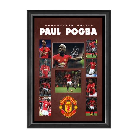 Soccer – Paul Pogba Signed Manchester United 6x8in Photo Vertaramic | Taylormade Memorabilia ...