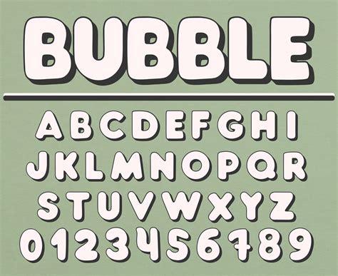 Bubble Letters Bubble Font Retro Bubble Font Bubble Letter Font Bubble Alphabet Cute Bubble ...