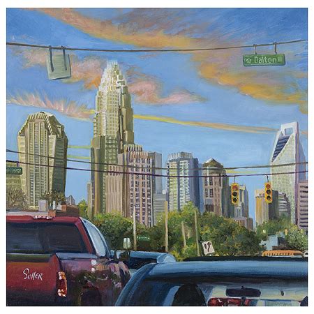 Eric Soller Fine Art - Charlotte Skyline, oil painting