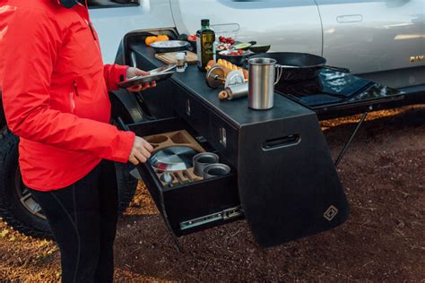 Rivian Show Off Pullout Kitchen For Its Upcoming Electric Pickup Truck