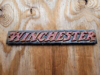 VINTAGE WINCHESTER SIGN Firearm Ammunition Gun Shotgun Hunting Rifle ...