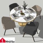 Nhatay-Combo dining table-Modern stylist (31) - Sketchup Models For Free Download