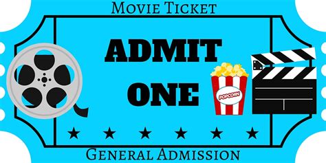 Free Printable Movie Tickets - ClipArt Best