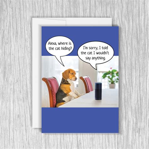 Funny Birthday Card Funny Dog Birthday Card Dog Talking to - Etsy