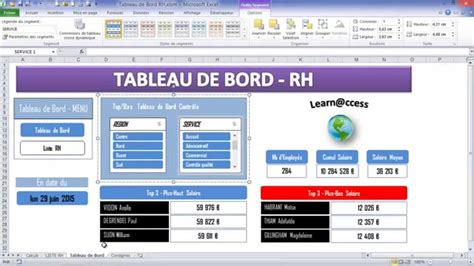 Excel - Créer son Tableau de Bord R.H. (Module n° 1) - YouTube