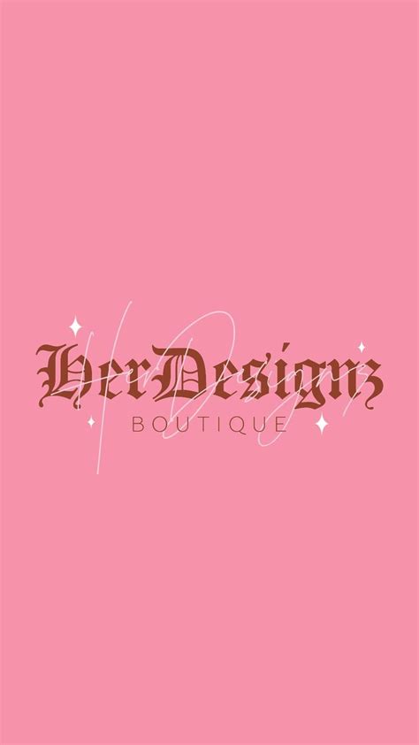 a pink background with the words design boutique written in cursive writing on it