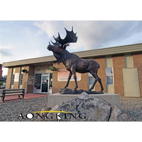 Bronze Moose Statue In Casting Bronze - Aongking Sculpture