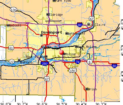 Moline, Illinois (IL 61265) profile: population, maps, real estate ...