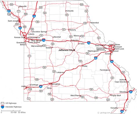 Map of Missouri