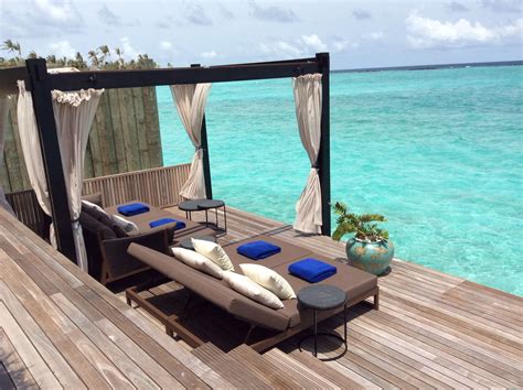 Cabana in deluxe water villa. Outdoor Bed, Outdoor Furniture, Outdoor Decor, Maldives Luxury ...