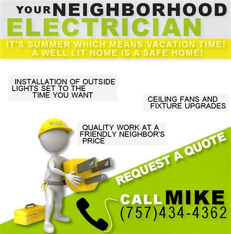 ELECTRICIAN | Electrician, Neighbor quotes, Flyer