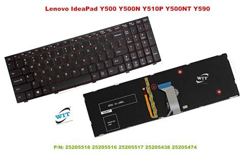 Laptop Keyboard/keypad for Lenovo IdeaPad Y500 Y500N Y510P Y500NT Y590 ...