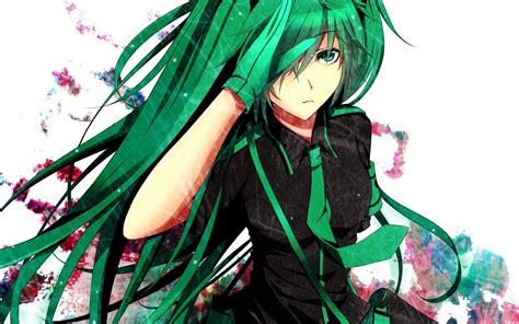 Best HD Wallpapers, Free Downloads, | Anime green hair, Miku, Green hair girl