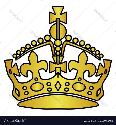 Golden crown Royalty Free Vector Image - VectorStock