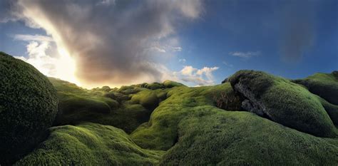 Wallpaper : 2048x1008 px, clouds, Iceland, landscape, moss, nature, photography, rocks, sunlight ...