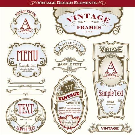 Beautiful gorgeous bottle label affixed 03 vector Free vector in Encapsulated PostScript eps ...