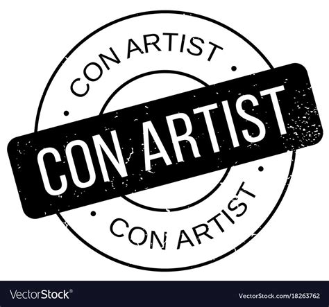 Con artist rubber stamp Royalty Free Vector Image