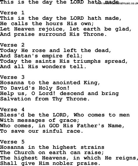 This Is The Day The Lord Hath Made - Apostolic and Pentecostal Hymns ...