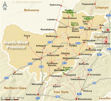 North-West Province Map Navigator