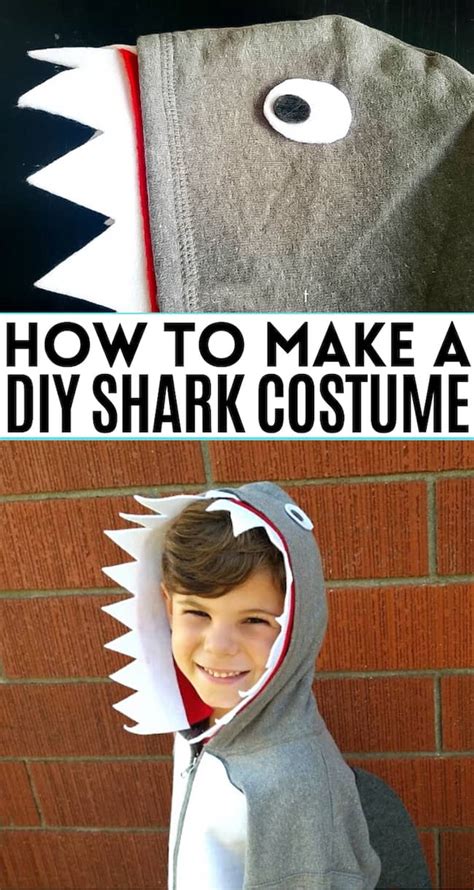 DIY Shark Costume: Easy No Sew Halloween Costume Tutorial