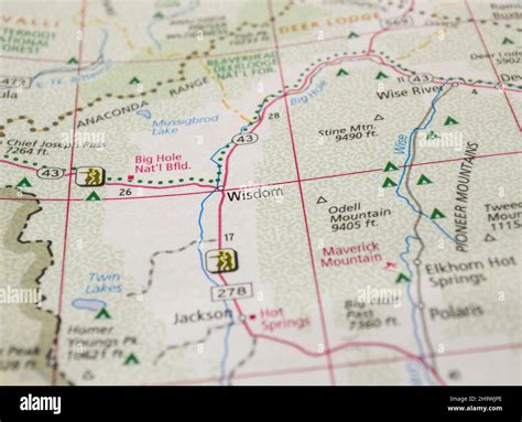 Map of wisdom montana hi-res stock photography and images - Alamy