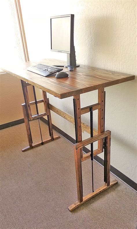 Diy Adjustable Height Table : DIY Height Adjustable Standing Desk - YouTube : Height range for ...