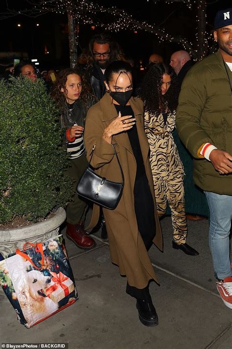 Zoe Kravitz heads to dinner with stepdad Jason Momoa, siblings, and ...