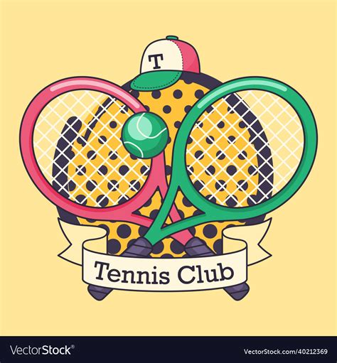 Tennis club logo set of icons sports Royalty Free Vector