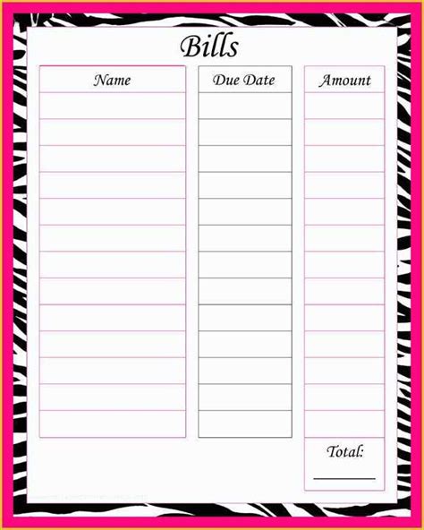 Free Monthly Bill Planner Template Of Excel Monthly Bill organizer Template 1000 Images About ...