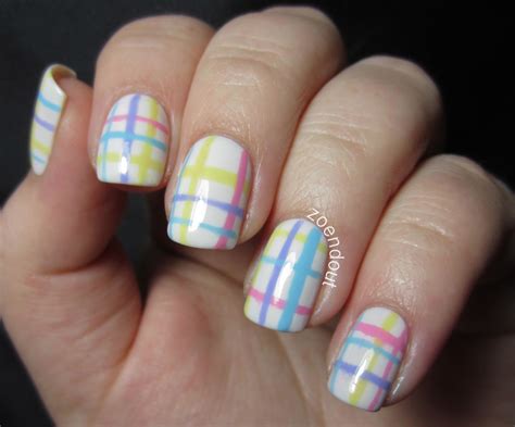 Zoendout Nails: Pastel Plaid