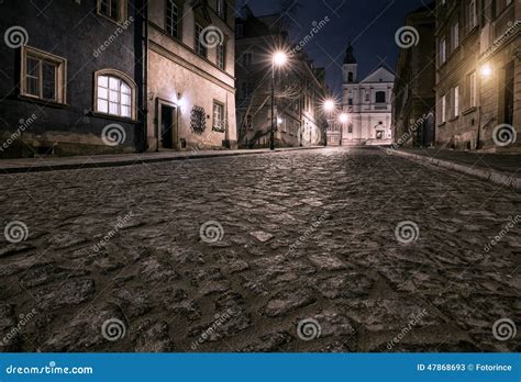 The Street of the Old Town in Warsaw Stock Image - Image of street ...