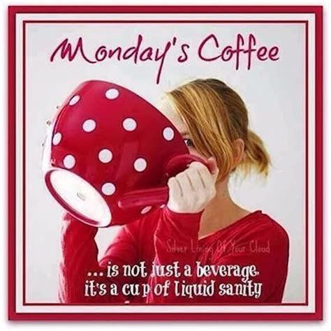 Mondays Coffee Is A Cup Of Liquid Sanity | Доброе утро, Утренний юмор ...