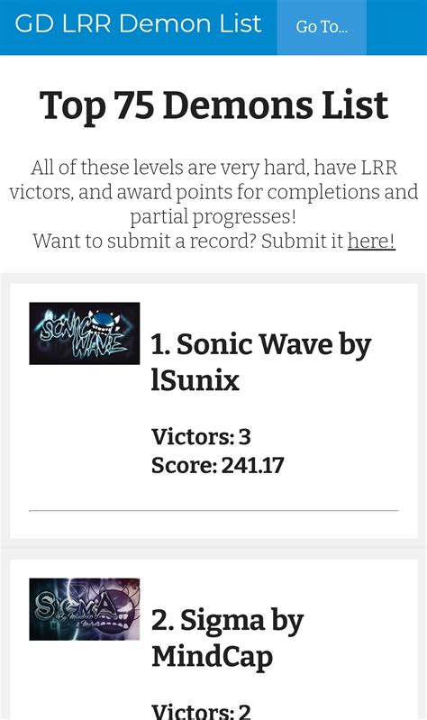 Sonic wave is technically a top one still these days : r/geometrydash