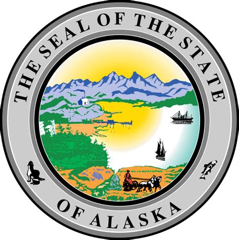 Map, Flag and Seal of Alaska