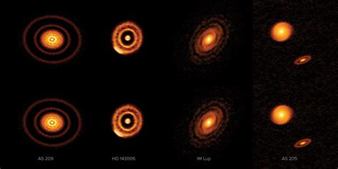 Here are 20 Protoplanetary Disks, With Newly Forming Planets Carving Out Gaps in the Gas and ...