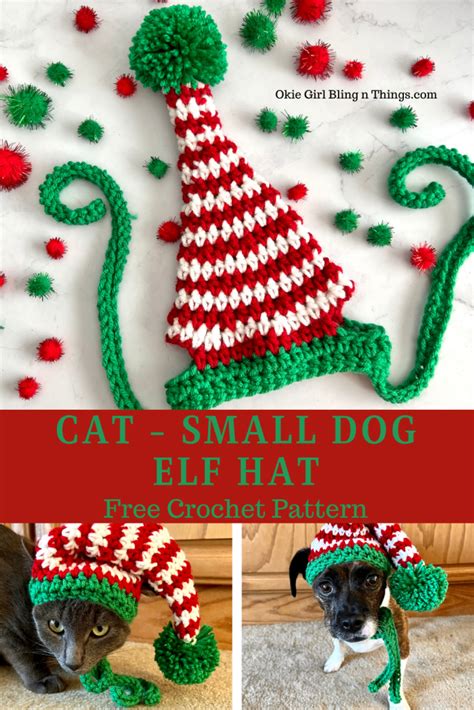 Cat small dog elf hat free crochet pattern – Artofit