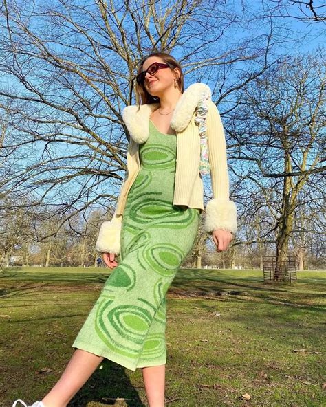 Sexy Print Knit Bodycon Dress Women Green Y2K Party Dress | Etsy