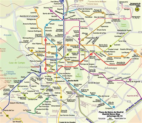 Metro Map of Madrid - JohoMaps