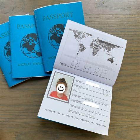 Printable Passport for Kids for Pretend Play Travel and - Etsy Sweden