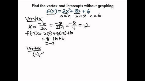 How To Find X And Y Intercepts Of A Quadratic Function - You can find the x intercept of the ...