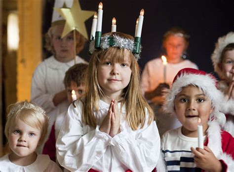 Lucia on 13 December is a major Swedish tradition. Girls and boys in ...