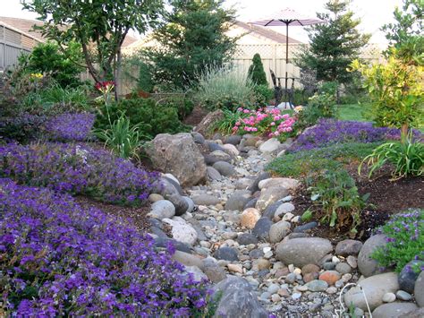 Dry creekbed Rock Garden Landscaping, Landscaping With Rocks, Desert ...