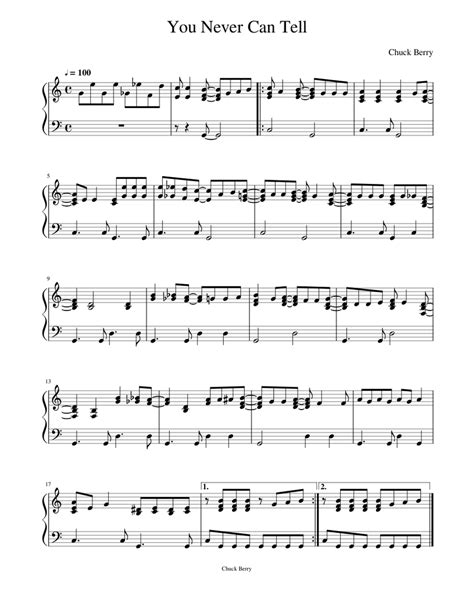 You Never Can Tell Sheet music for Piano (Solo) Easy | Musescore.com