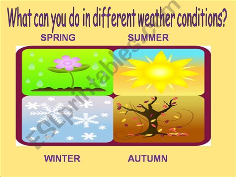 ESL - English PowerPoints: Seasons & seasonal activities