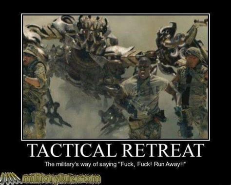 Tactical Retreat | Funny army memes, Military jokes, Military humor