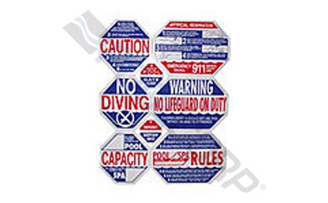 POOL360 | 40" x 48" 8-in-1 California Pool & Spa Safety Sign