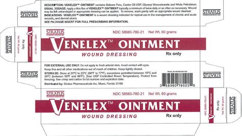 Venelex Ointment - FDA prescribing information, side effects and uses