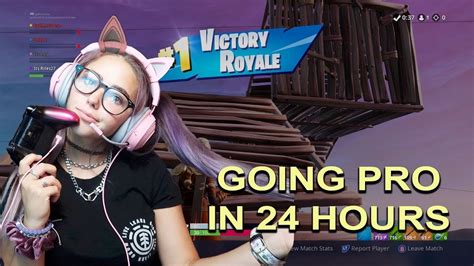 becoming a PRO GAMER girl in 24 hours (fortnite) - YouTube